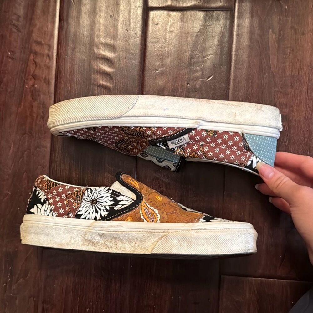 Discontinued‎ platform vans tiger patchwork size 4 men’s 5.5 women’s